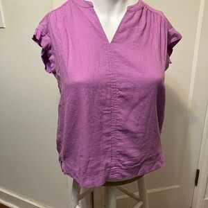Splendid Lavender V-Neck Blouse